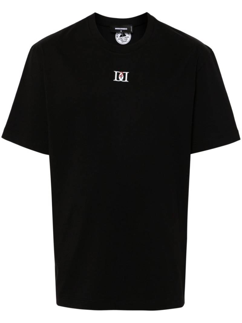 DSQUARED2 logo-appliqué T-shirt - Black von DSQUARED2