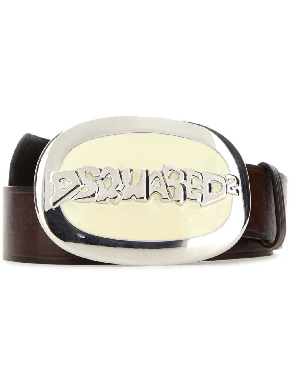 DSQUARED2 logo-buckle leather belt - Brown von DSQUARED2