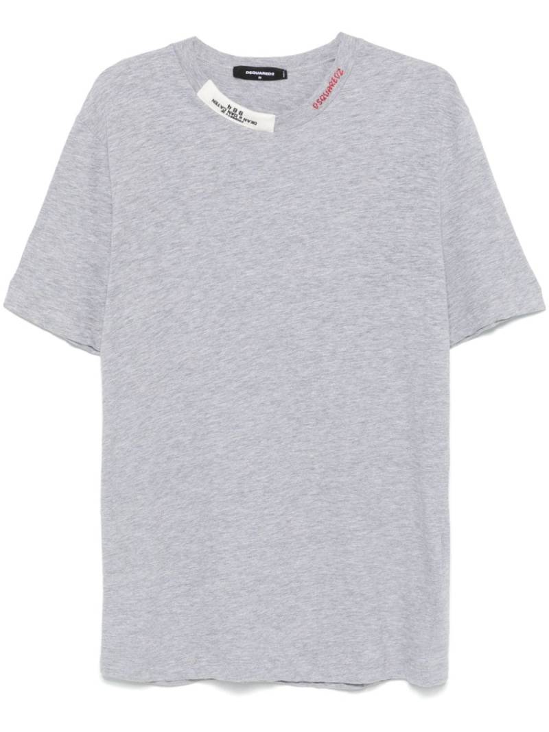 DSQUARED2 logo-embroidered T-shirt - Grey von DSQUARED2