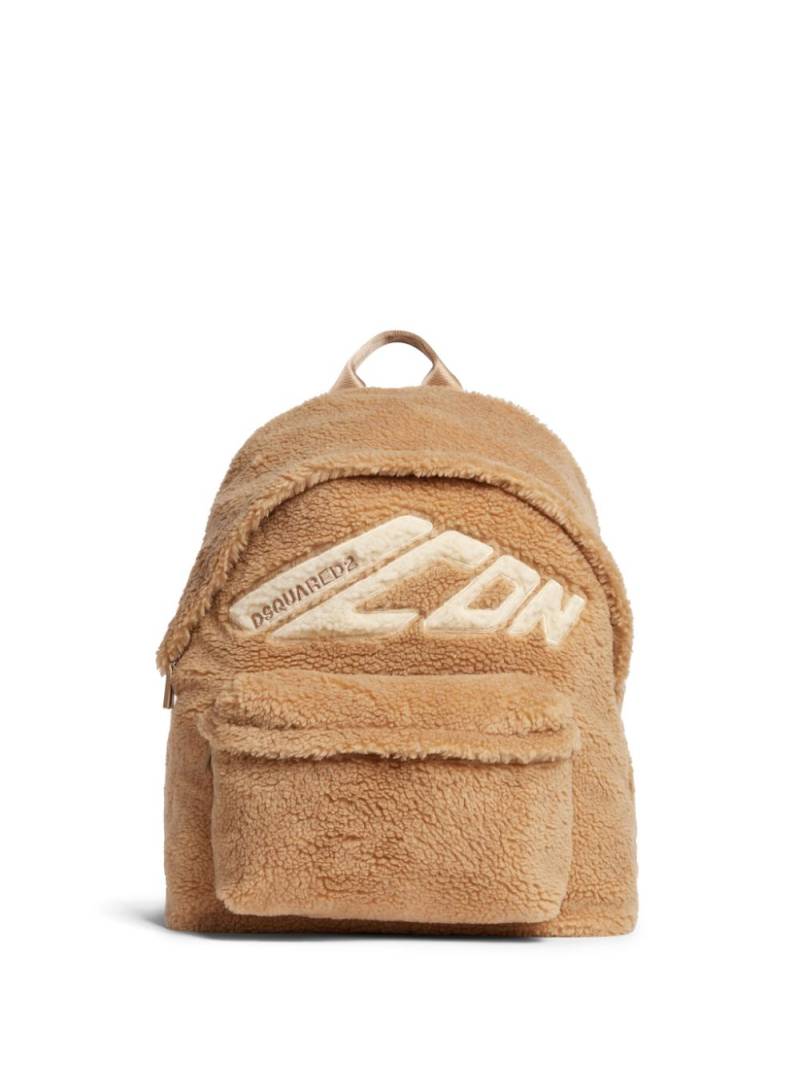 DSQUARED2 logo-embroidered backpack - Neutrals von DSQUARED2