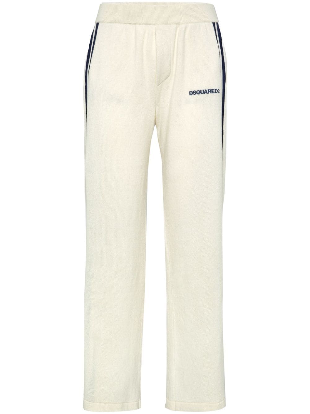 DSQUARED2 logo-embroidered side-stripe track pants - White von DSQUARED2