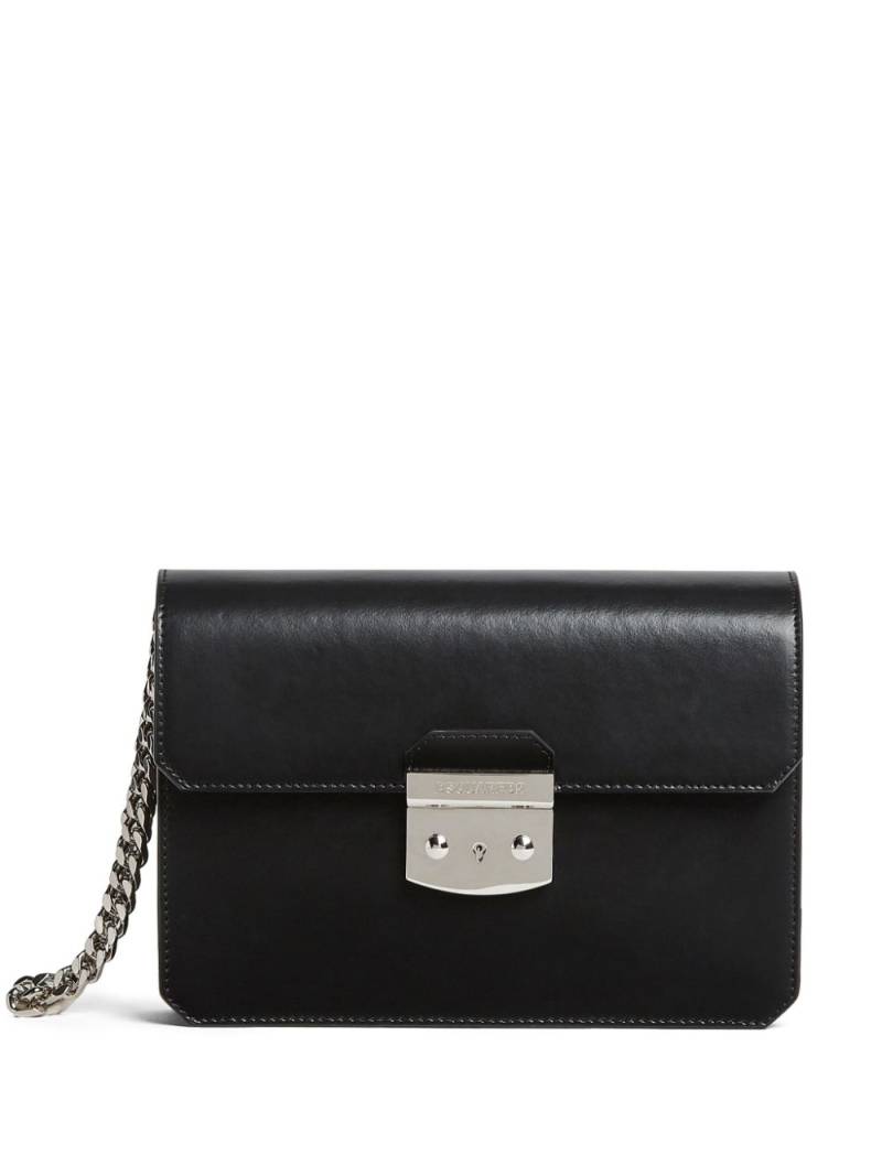 DSQUARED2 logo-engraved leather clutch bag - Black von DSQUARED2