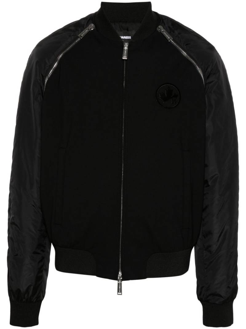 DSQUARED2 logo-flocked bomber jacket - Black von DSQUARED2