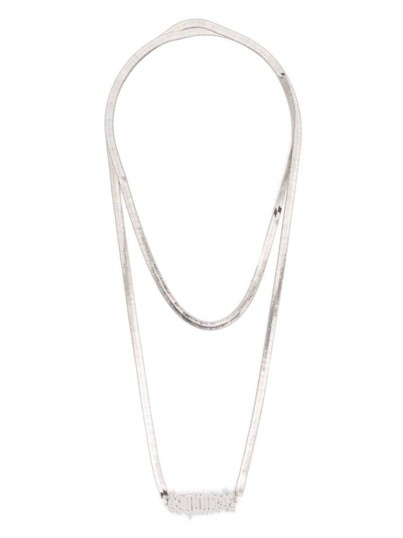 DSQUARED2 logo-lettering necklace - Silver von DSQUARED2