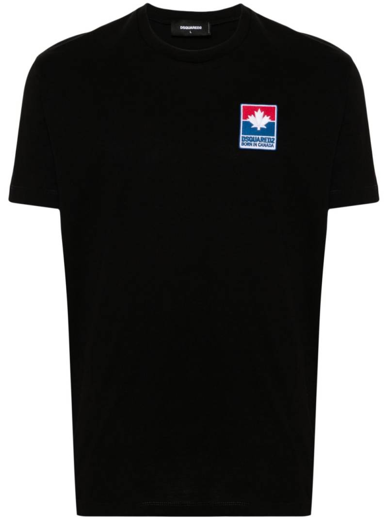 DSQUARED2 logo-patch T-shirt - Black von DSQUARED2