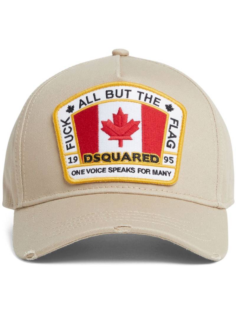 DSQUARED2 logo patch baseball cap - Neutrals von DSQUARED2