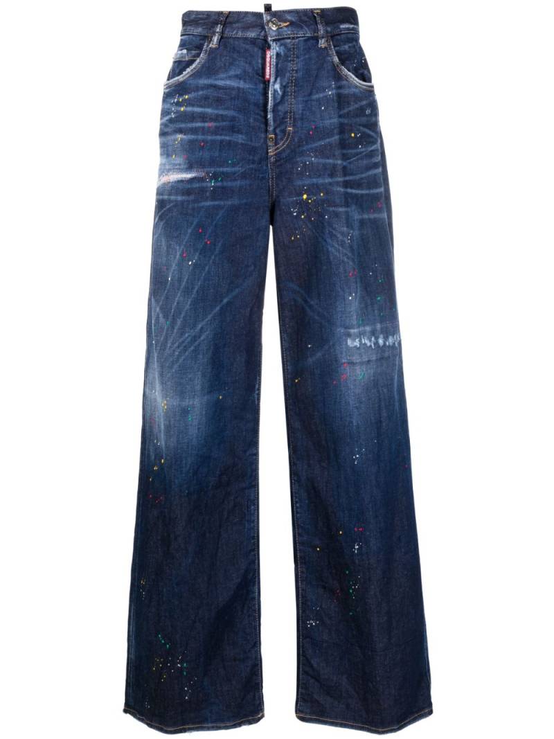 DSQUARED2 logo-patch denim jeans - Blue von DSQUARED2