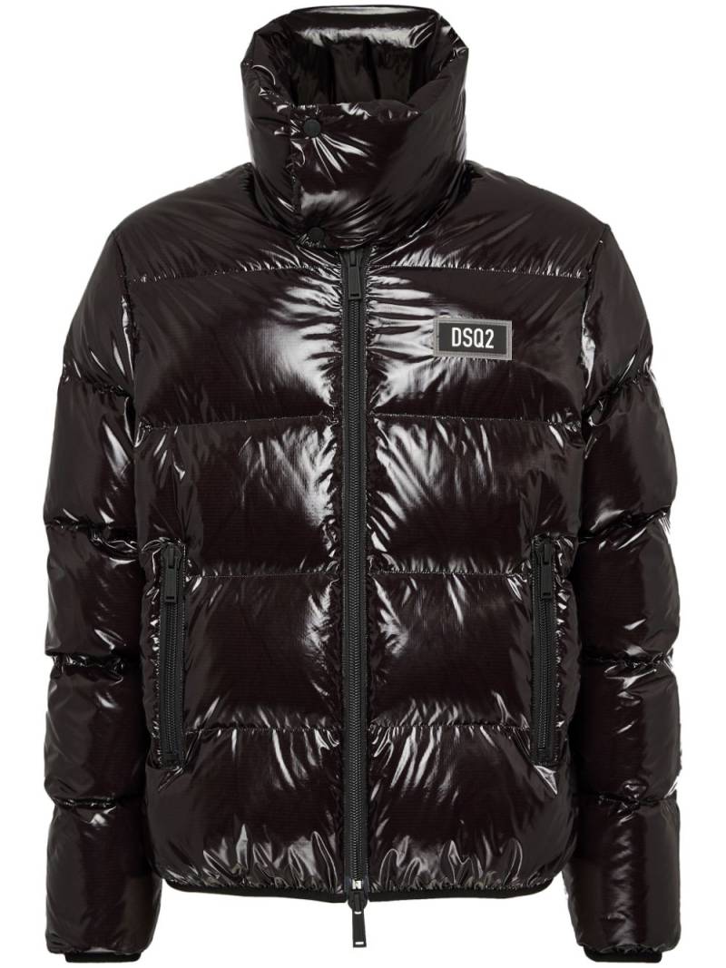 DSQUARED2 logo-patch padded jacket - Black von DSQUARED2