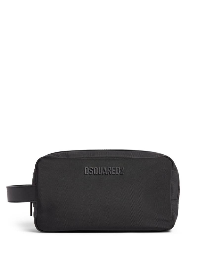 DSQUARED2 logo-patch wash bag - Black von DSQUARED2