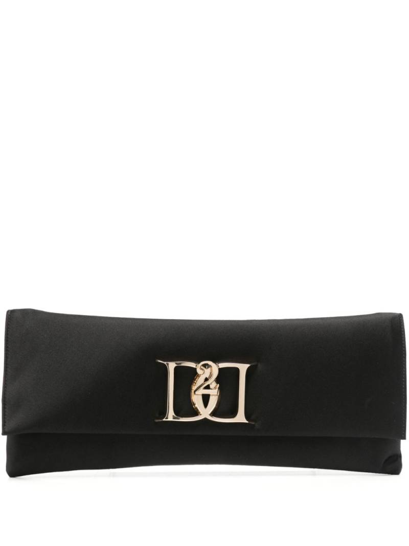 DSQUARED2 logo-plaque clutch - Black von DSQUARED2