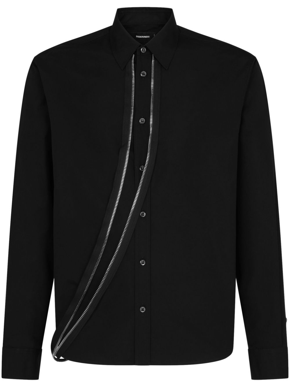 DSQUARED2 logo-plaque cotton shirt - Black von DSQUARED2