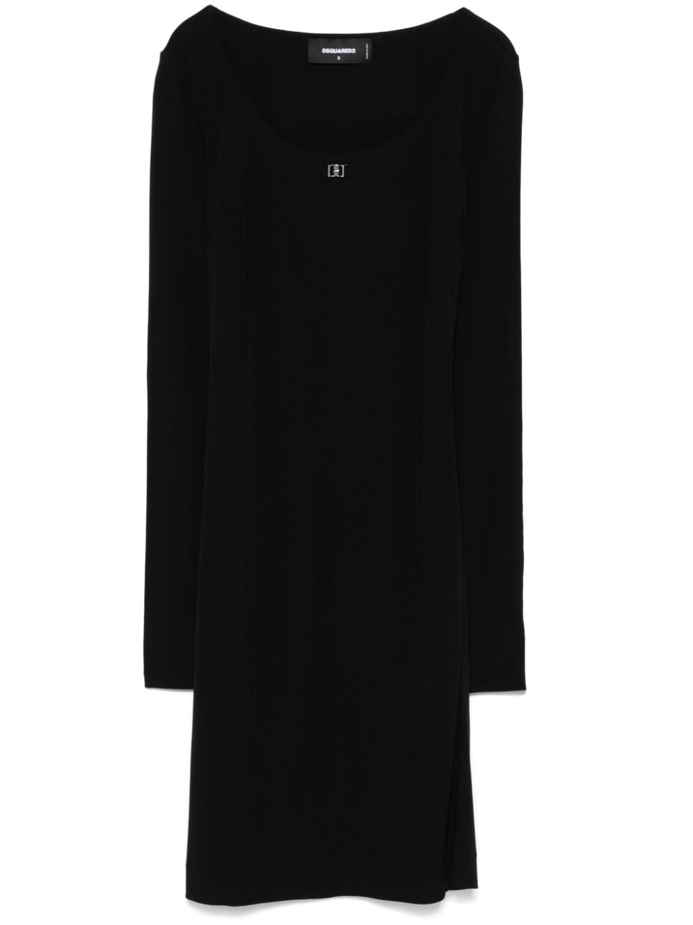 DSQUARED2 logo-plaque midi dress - Black von DSQUARED2