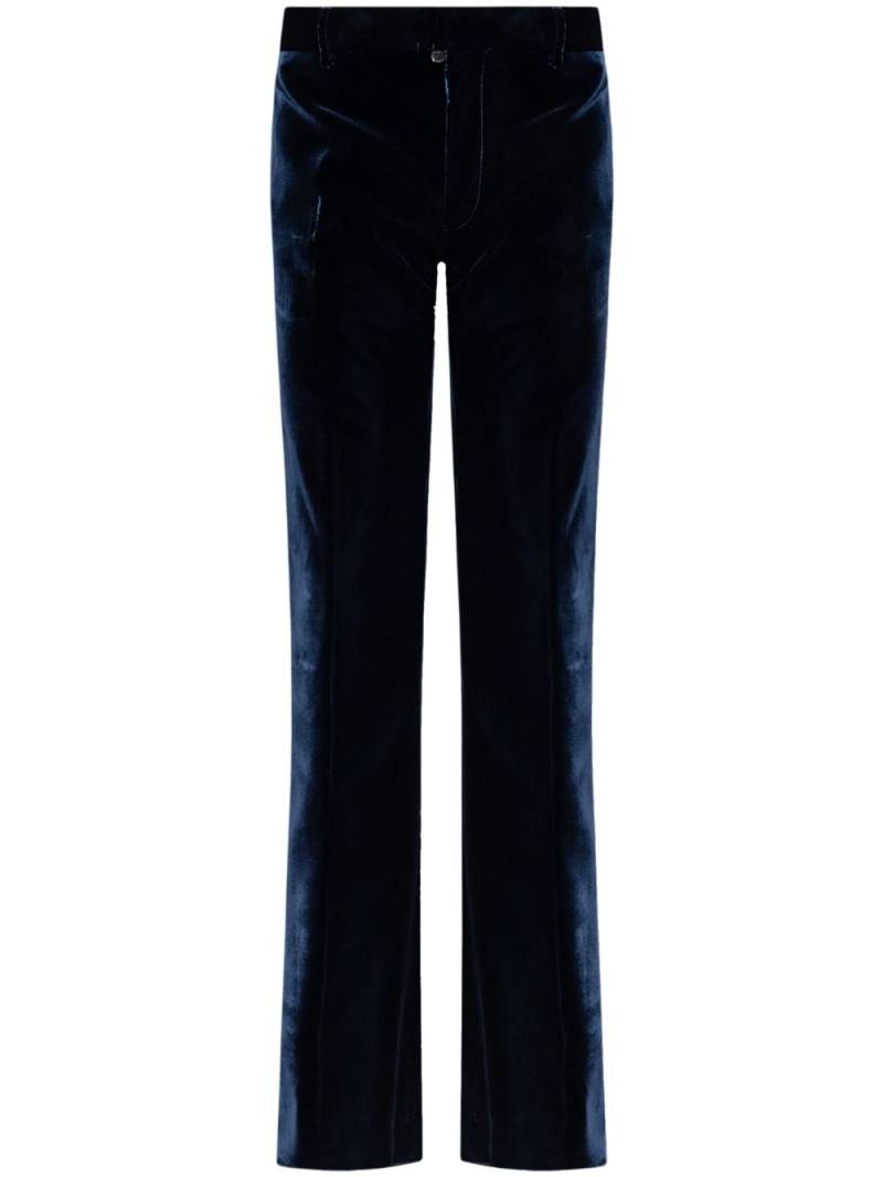 DSQUARED2 logo-plaque wide-leg trousers - Blue von DSQUARED2