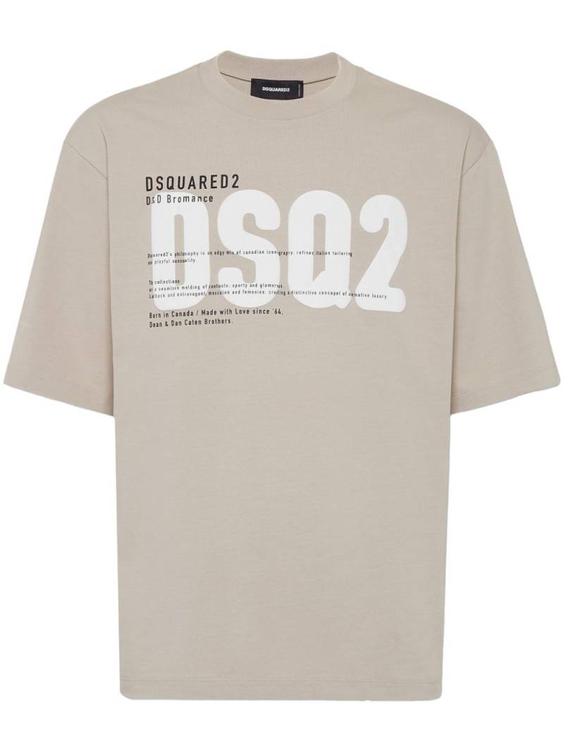 DSQUARED2 logo-print T-shirt - Neutrals von DSQUARED2