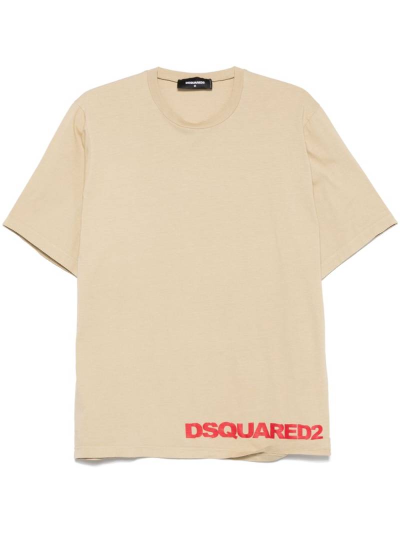 DSQUARED2 logo-print T-shirt - Neutrals von DSQUARED2