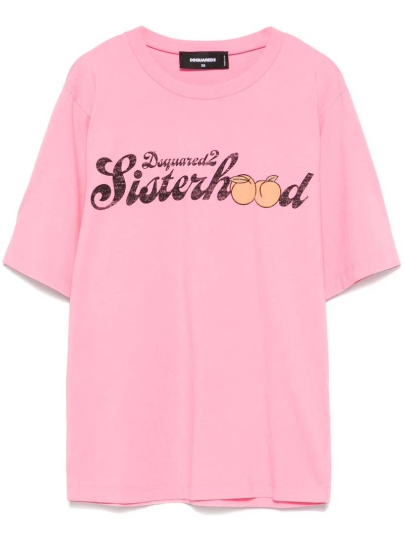 DSQUARED2 logo-print T-shirt - Pink von DSQUARED2