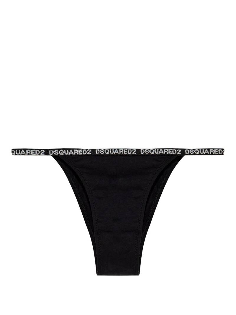 DSQUARED2 logo-print briefs - Black von DSQUARED2