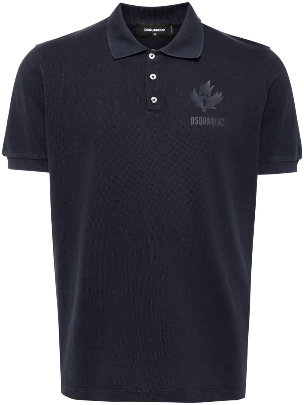 DSQUARED2 logo-print cotton polo shirt - Blue von DSQUARED2