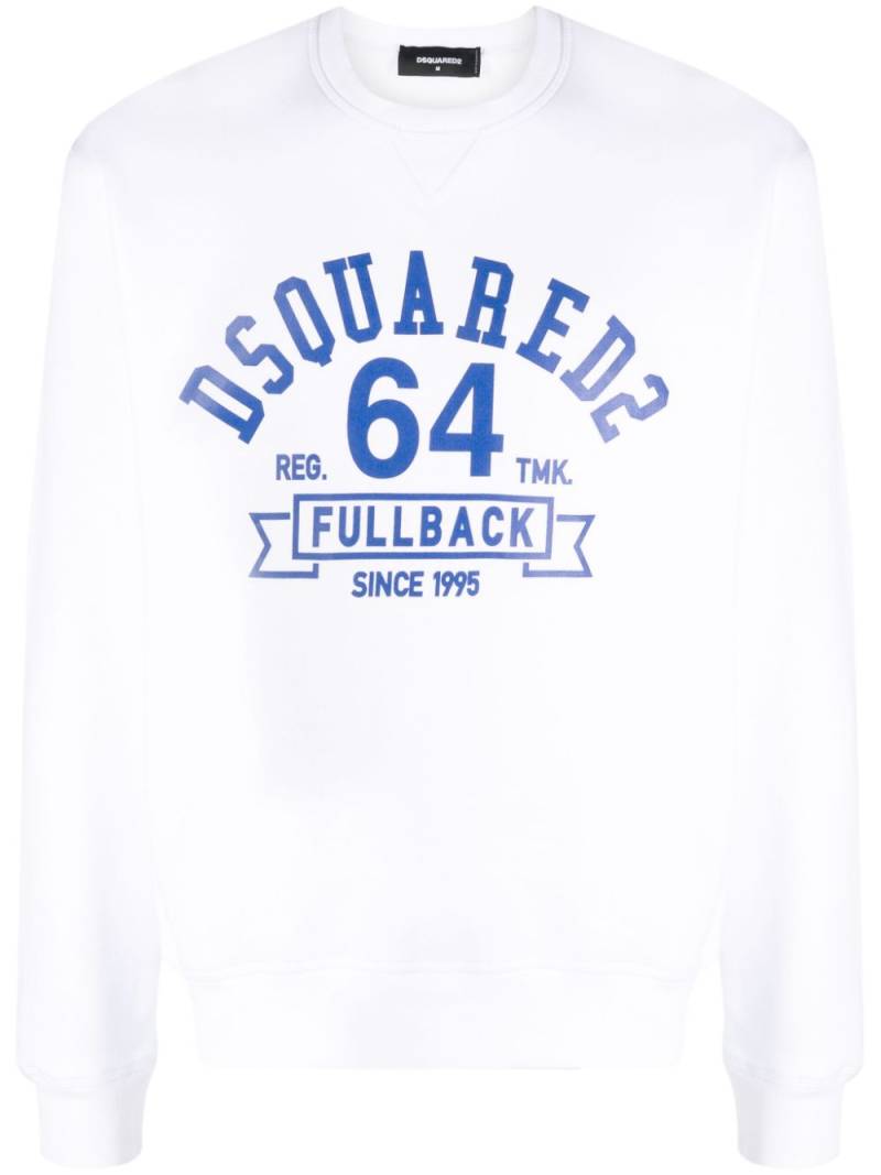 DSQUARED2 logo-print cotton sweatshirt - White von DSQUARED2