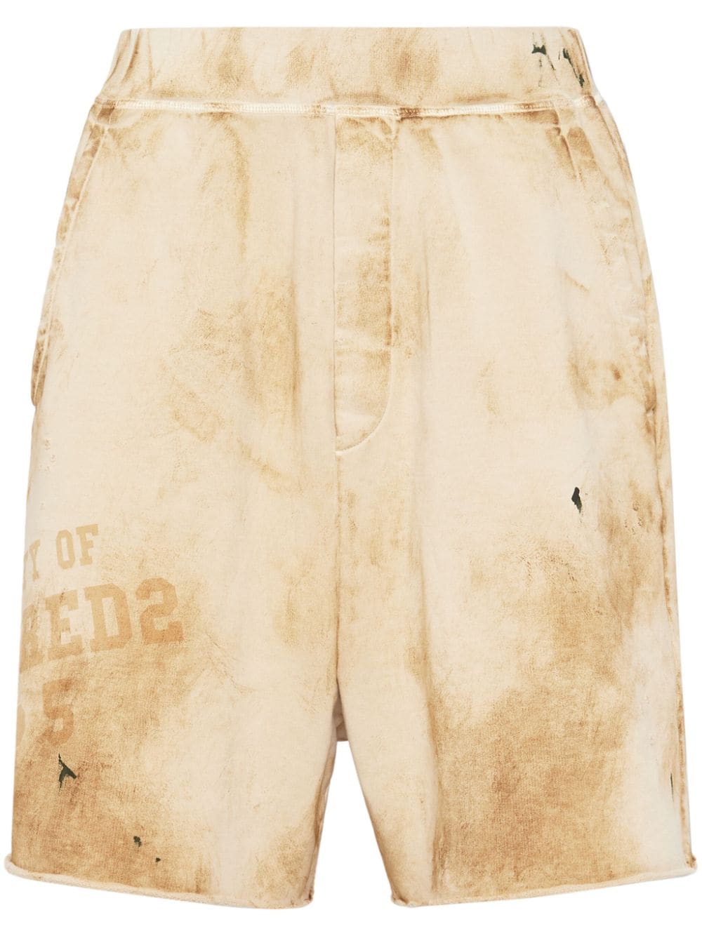 DSQUARED2 logo-print distressed-effect track shorts - Neutrals von DSQUARED2