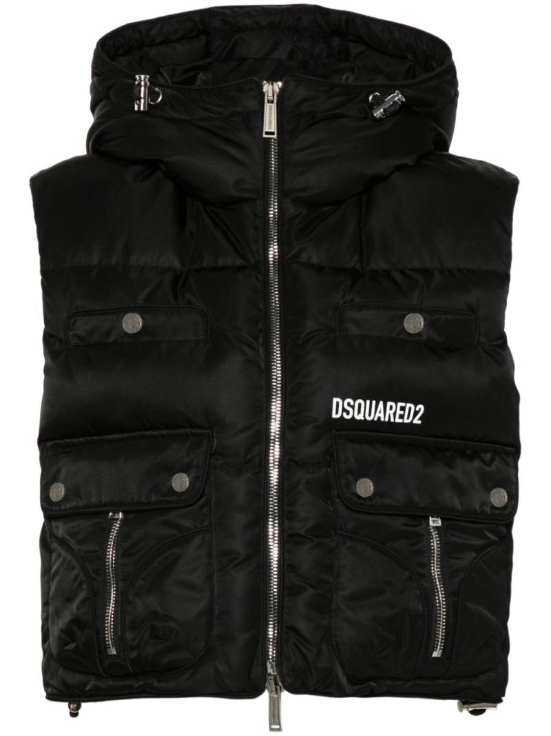 DSQUARED2 logo-print gilet - Black von DSQUARED2