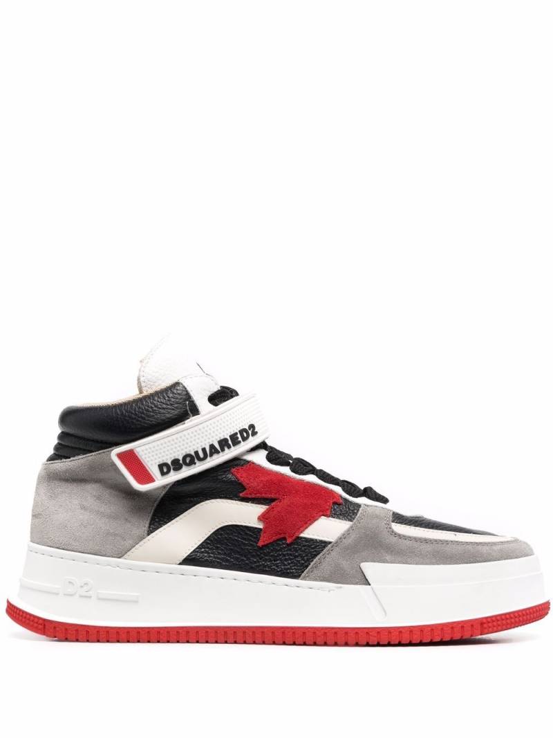 DSQUARED2 logo-print lace-up sneakers - Grey von DSQUARED2