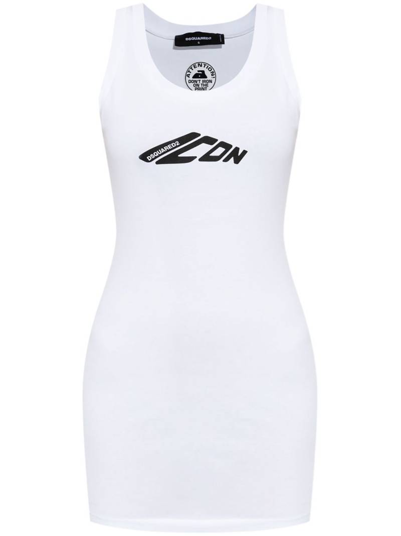 DSQUARED2 logo-print mini dress - White von DSQUARED2