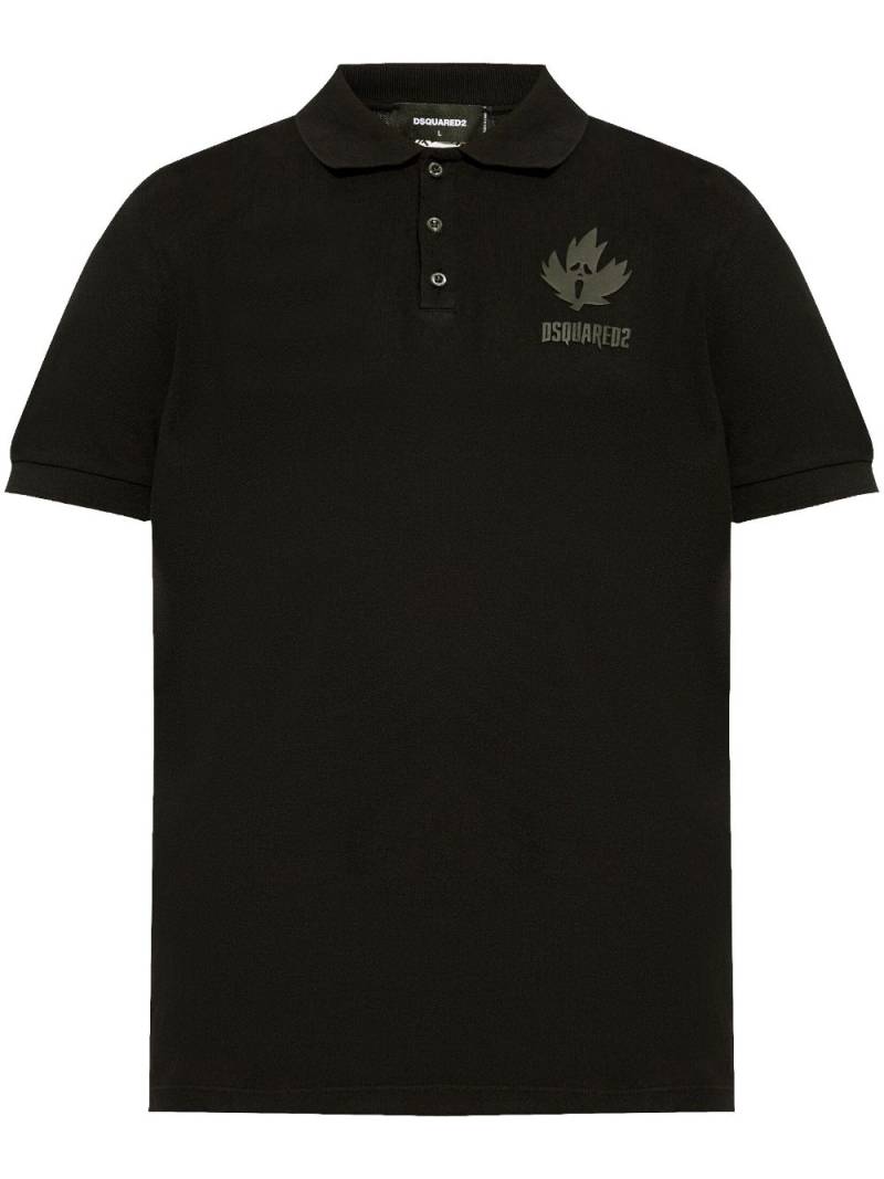 DSQUARED2 logo-print polo shirt - Black von DSQUARED2