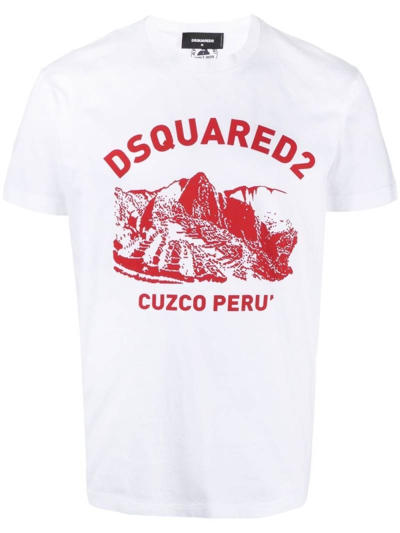 DSQUARED2 logo-print short-sleeve T-shirt - White von DSQUARED2