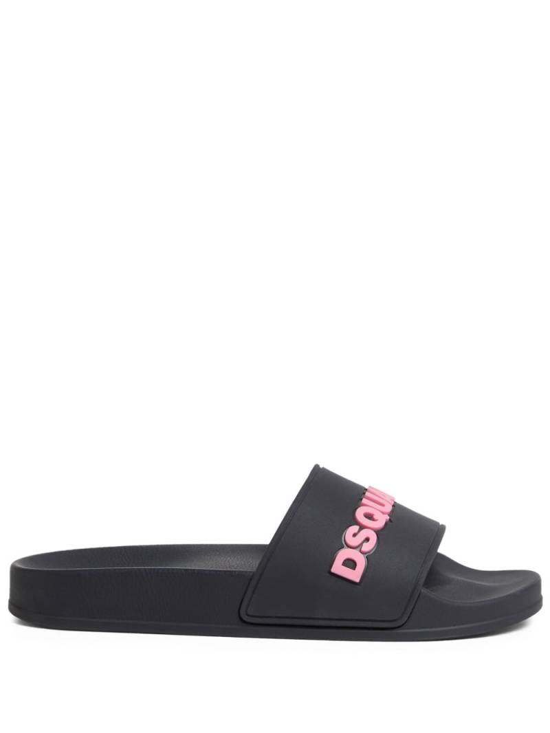 DSQUARED2 logo-print slides - Black von DSQUARED2