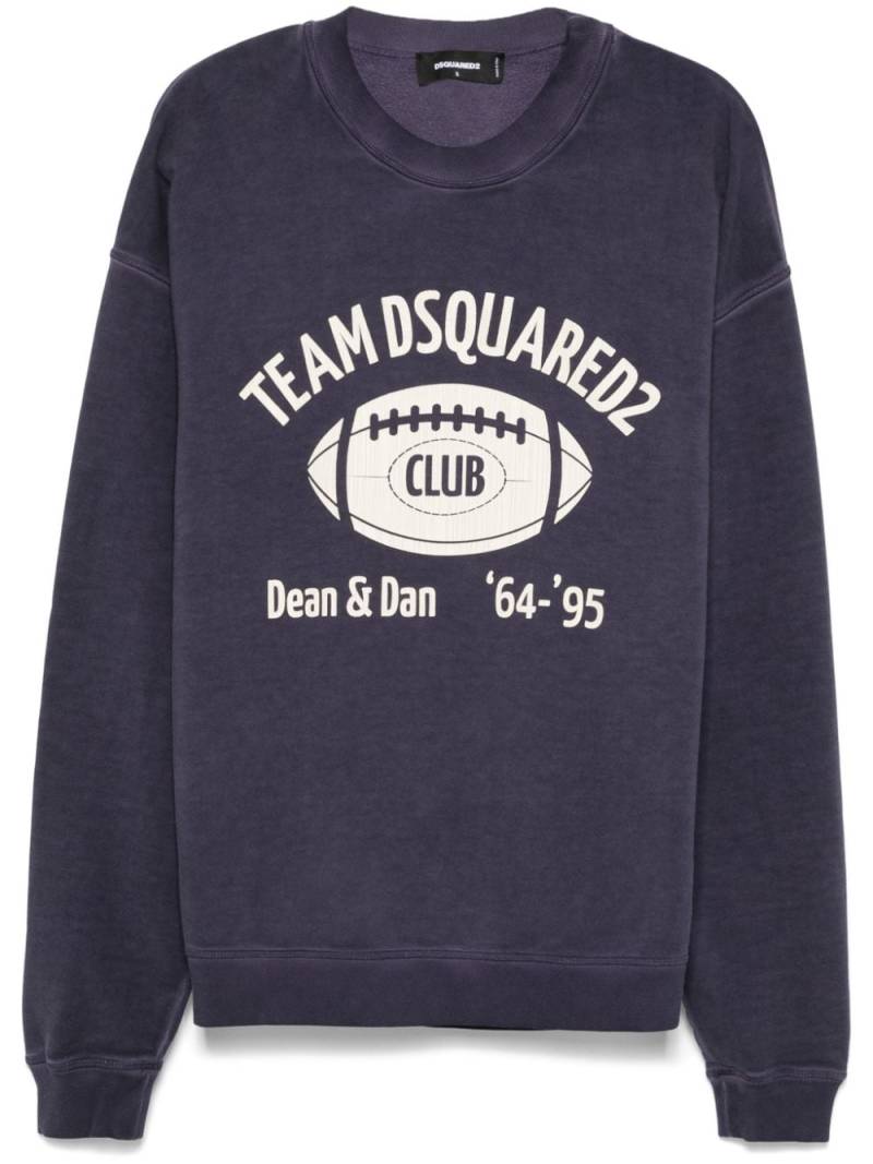 DSQUARED2 logo-print sweatshirt - Blue von DSQUARED2