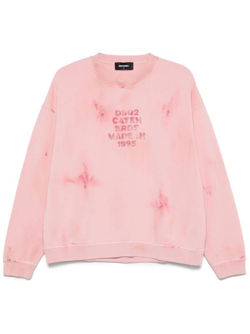 DSQUARED2 logo-print sweatshirt - Pink von DSQUARED2