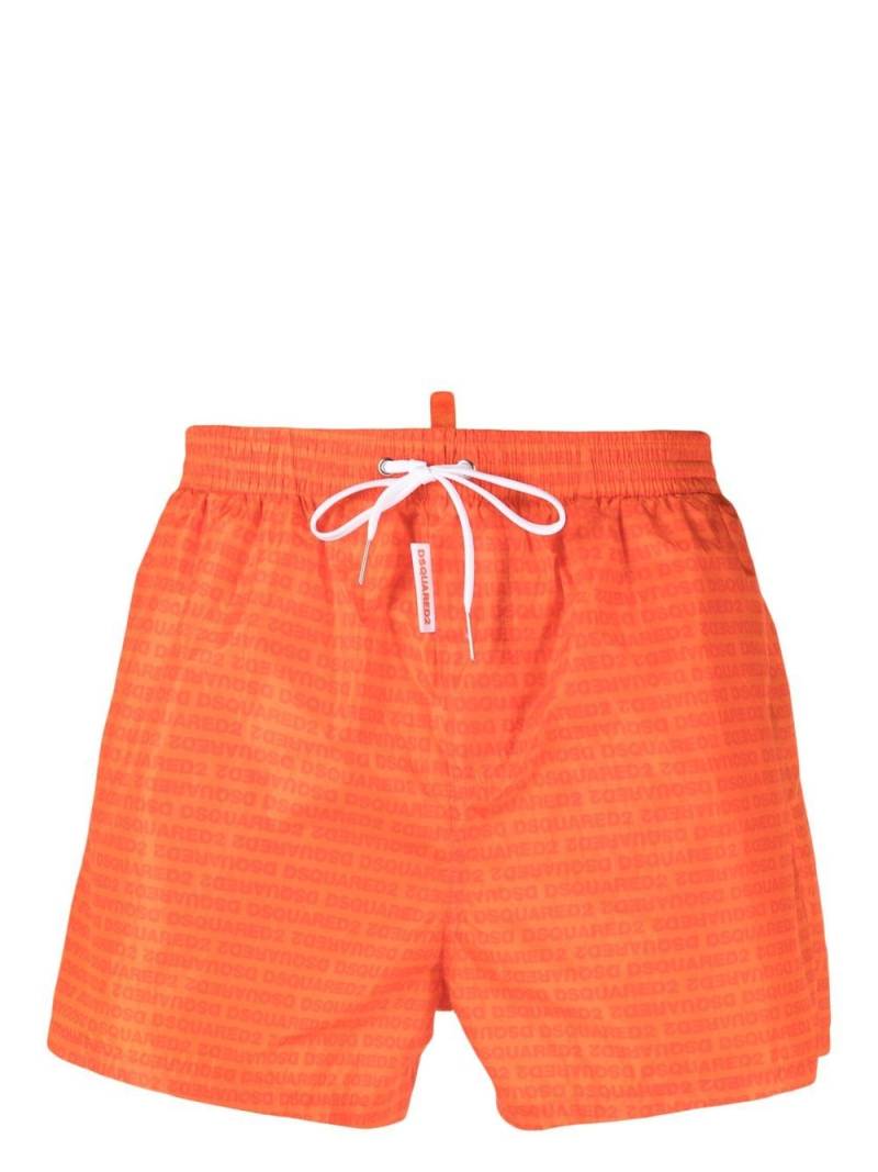 DSQUARED2 logo-print swim shorts - Orange von DSQUARED2