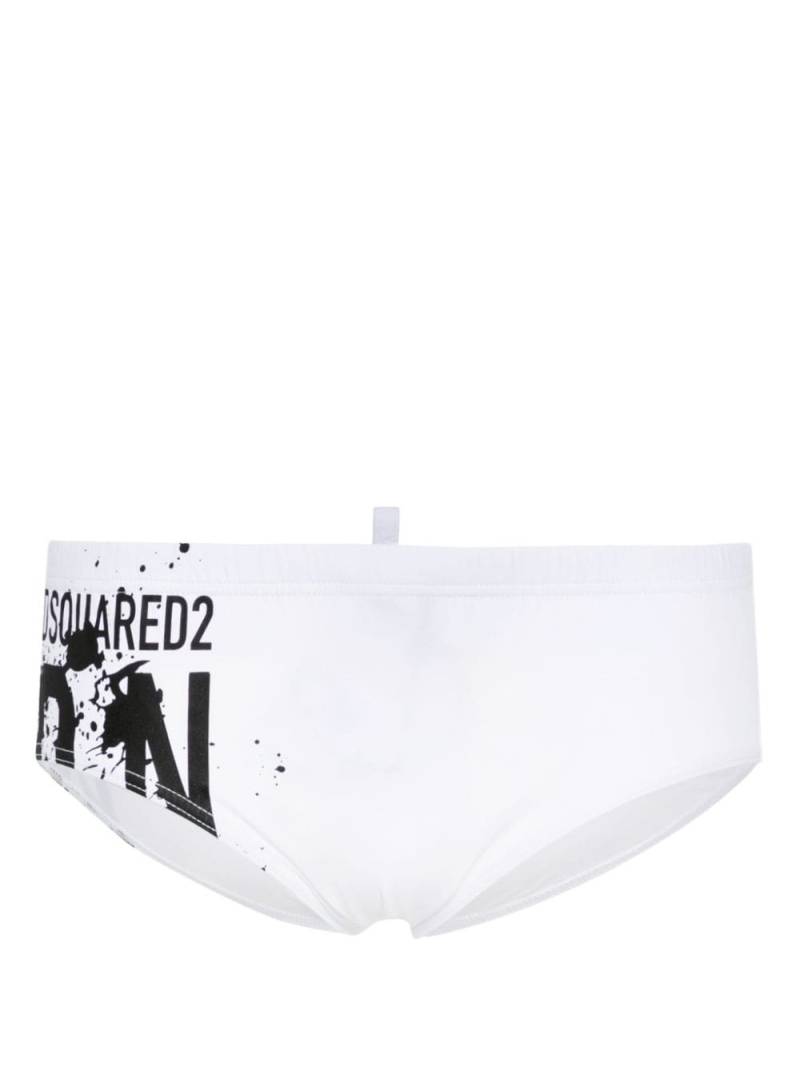 DSQUARED2 logo-print swim trunks - White von DSQUARED2