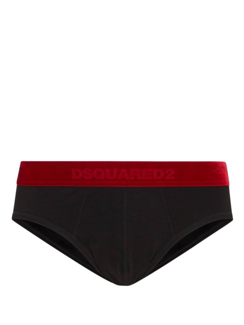 DSQUARED2 logo-waistband briefs - Black von DSQUARED2