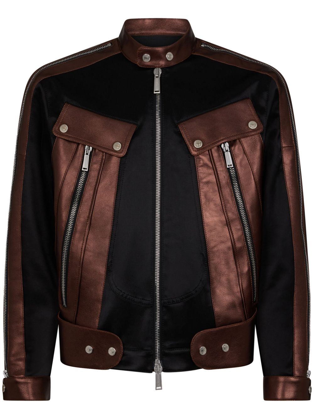 DSQUARED2 metallic panelled bomber jacket - Brown von DSQUARED2