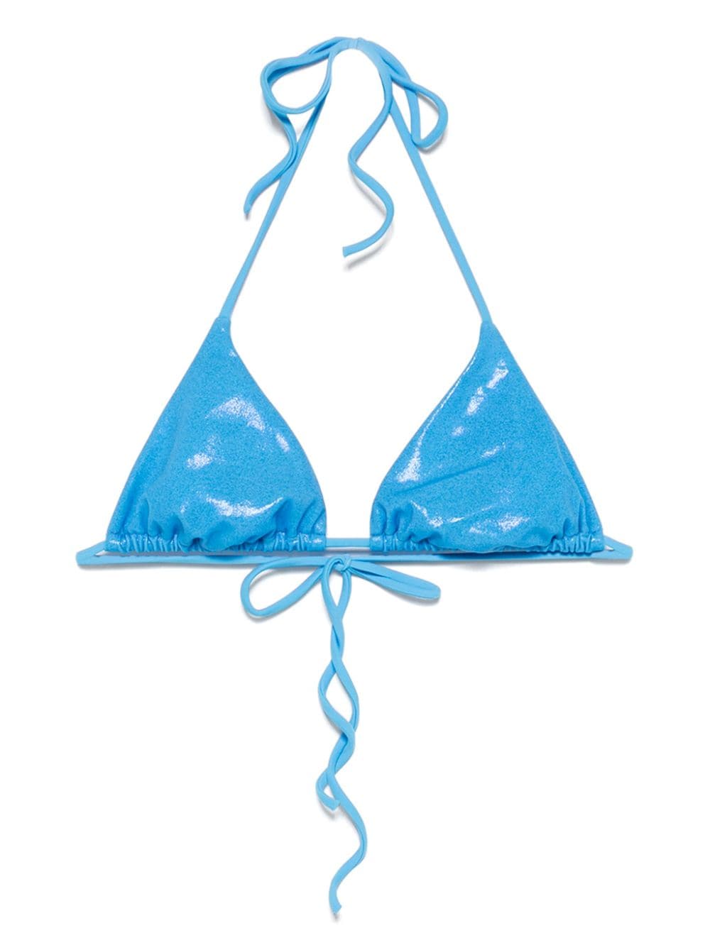 DSQUARED2 metallic-sheen triangle bikini top - Blue von DSQUARED2