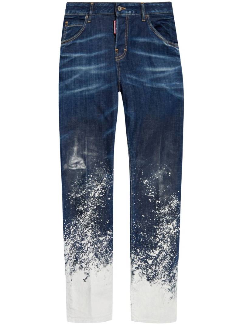 DSQUARED2 paint-splatter jeans - Blue von DSQUARED2