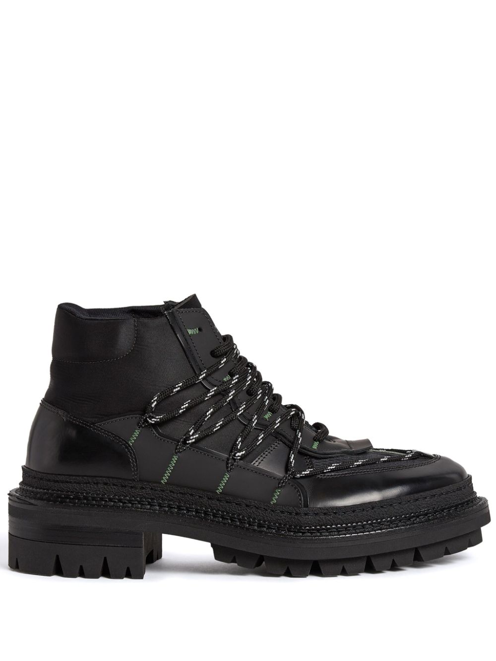 DSQUARED2 panelled-design leather boots - Black von DSQUARED2