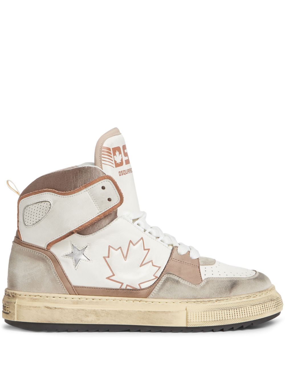 DSQUARED2 panelled high-top sneakers - White von DSQUARED2