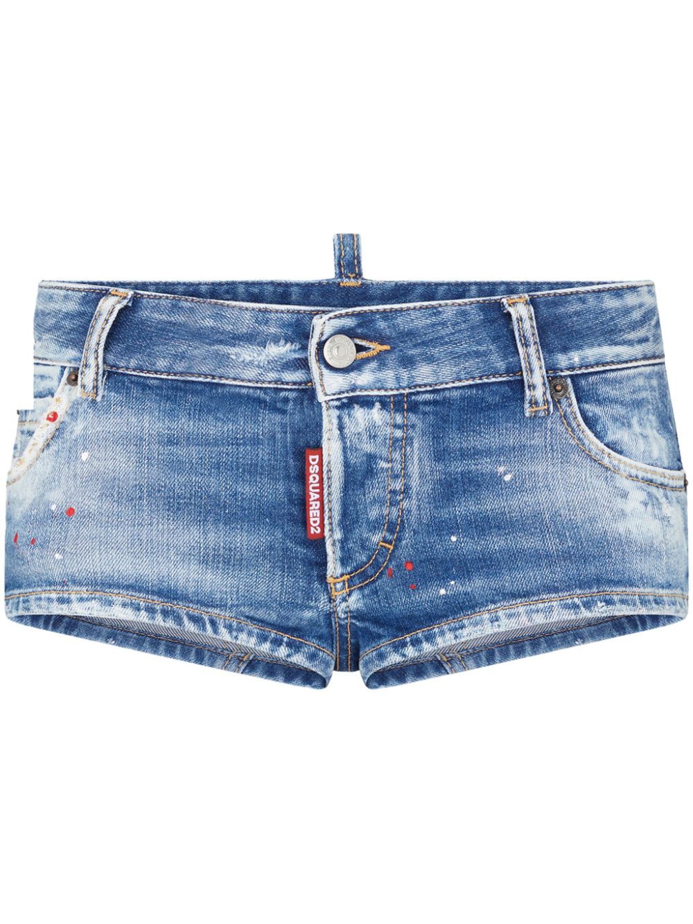 DSQUARED2 patchwork-detail denim mini shorts - Blue von DSQUARED2