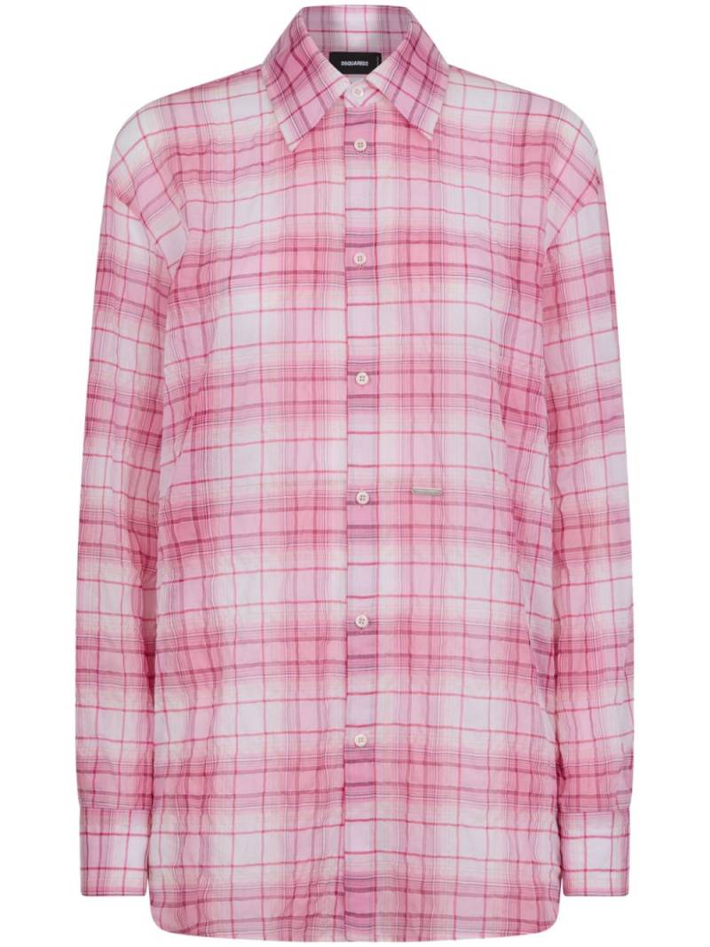 DSQUARED2 plaid cotton shirt - Pink von DSQUARED2