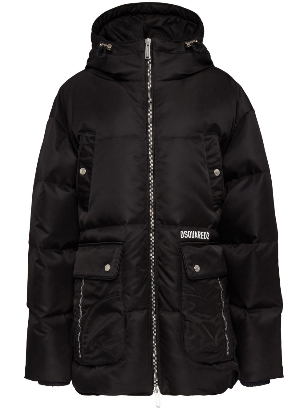 DSQUARED2 quilted hooded coat - Black von DSQUARED2