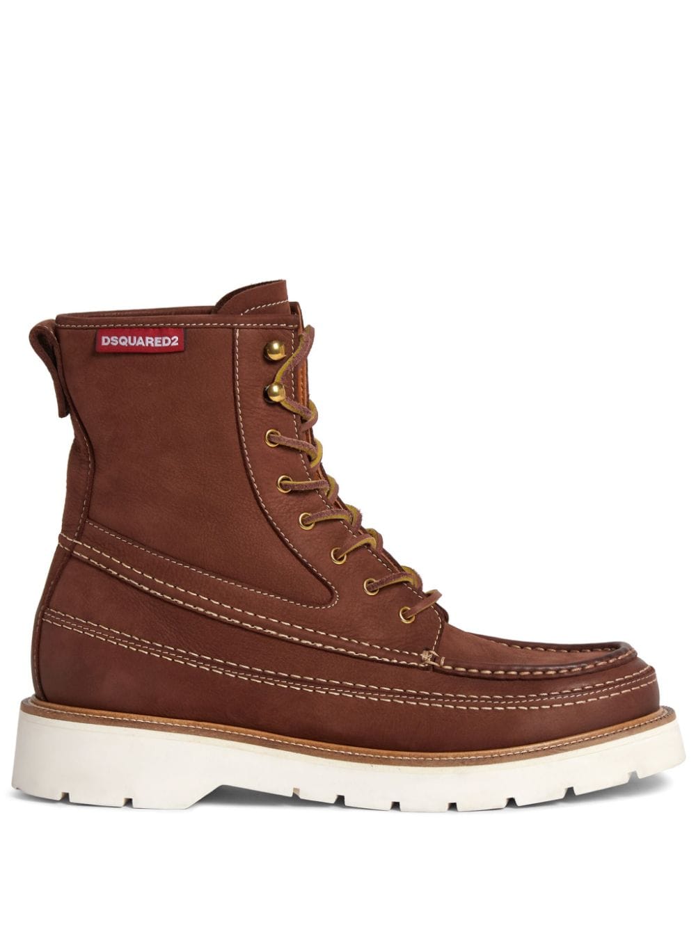 DSQUARED2 raised-seam leather boots - Brown von DSQUARED2