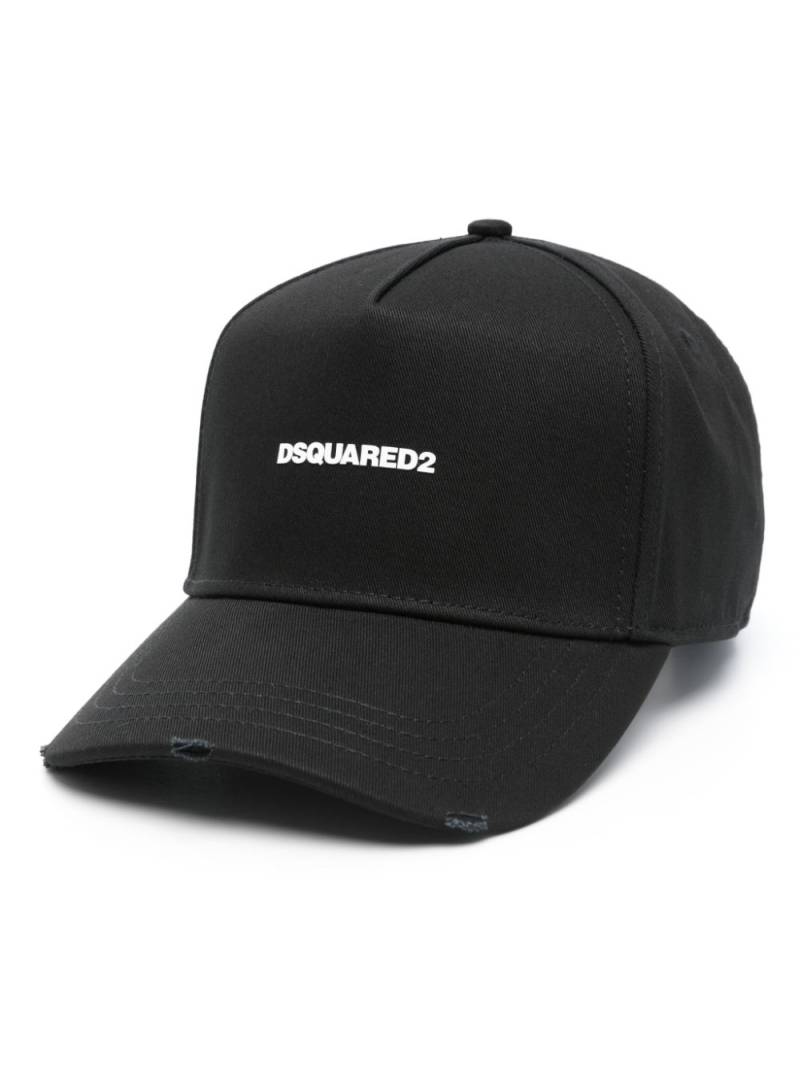 DSQUARED2 rubberised-logo baseball cap - Black von DSQUARED2