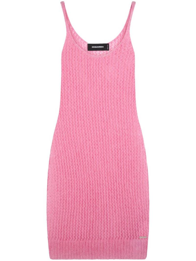 DSQUARED2 scoop-neck ribbed minidress - Pink von DSQUARED2