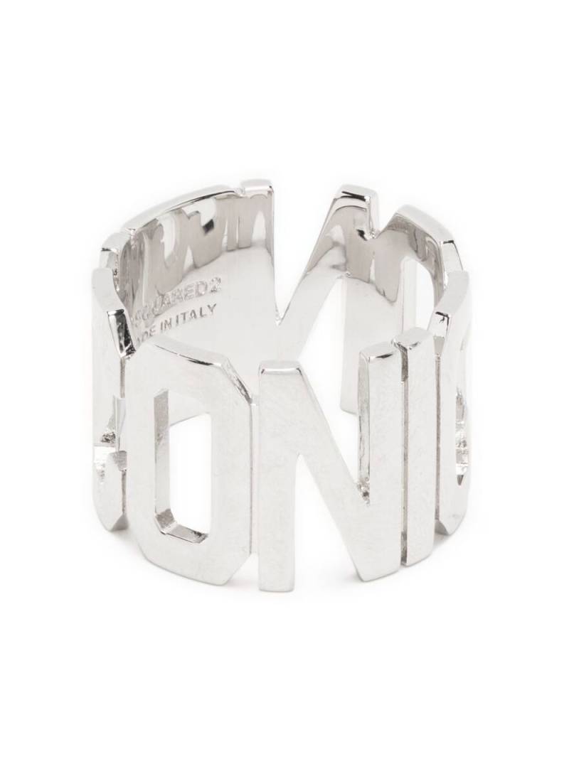 DSQUARED2 sculpted logo ring - Silver von DSQUARED2