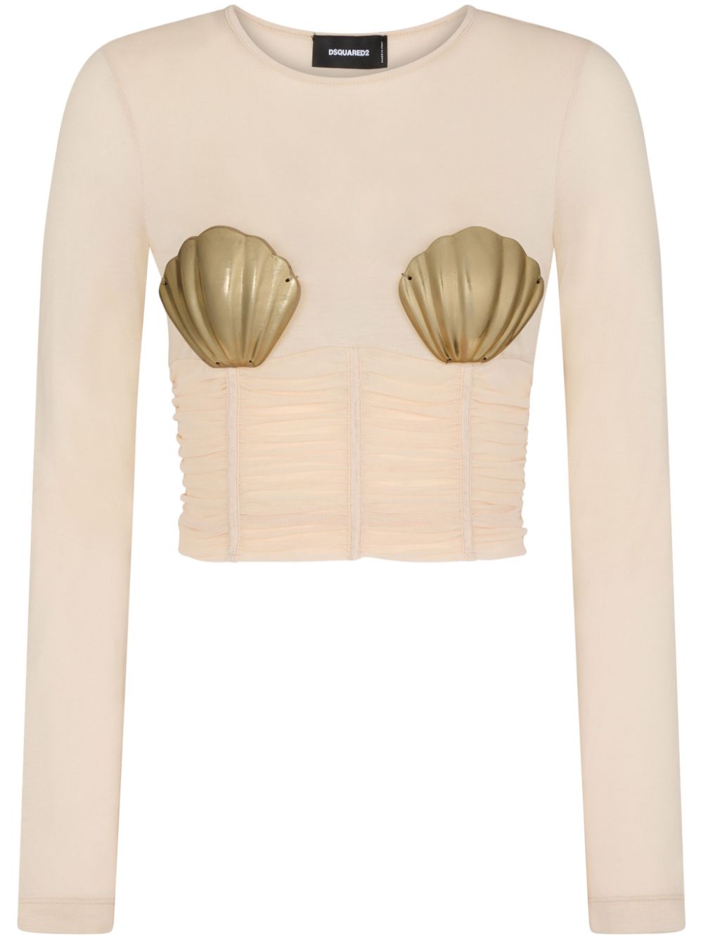 DSQUARED2 seashell-detail cropped top - Pink von DSQUARED2