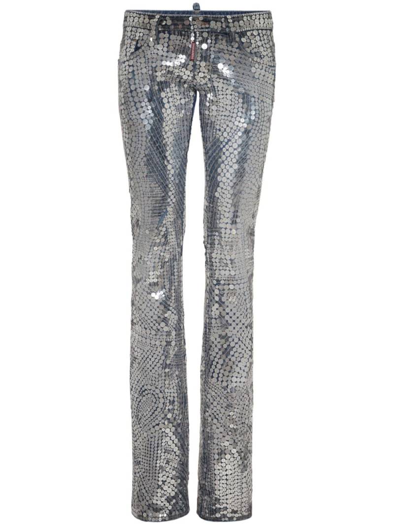 DSQUARED2 sequin-embellished denim jeans - Blue von DSQUARED2