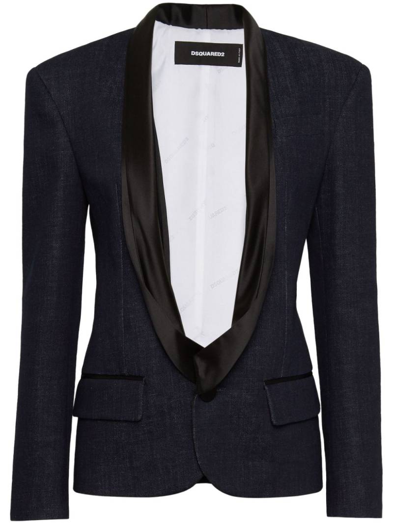 DSQUARED2 shawl-lapels single-breasted blazer - Blue von DSQUARED2